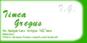 timea gregus business card